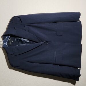 Forever 21 Blazer Womens Small Petite Blue Capsule Minimalist Work Office Casual